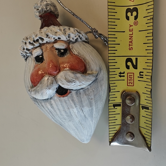 Adorable Christmas Santa Claus Resin Hand Painted Ornament - Picture 3 of 5